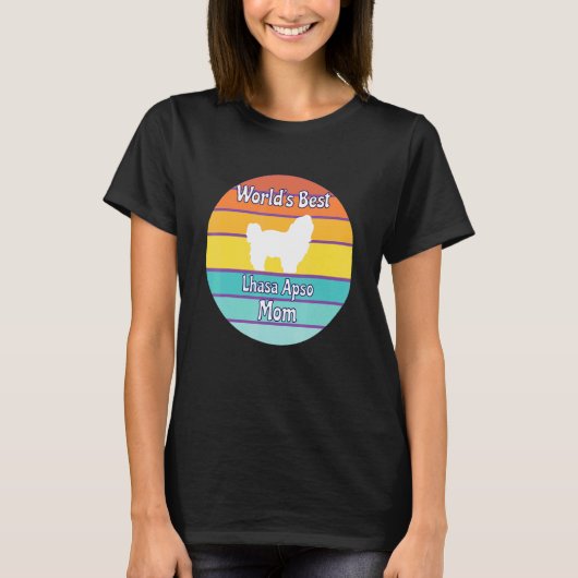 T-shirt World's Best Lhasa Apso Mom (Devant)