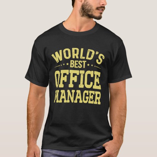 T-shirt World's Best Office Manager Job Title  Office Mana (Devant)