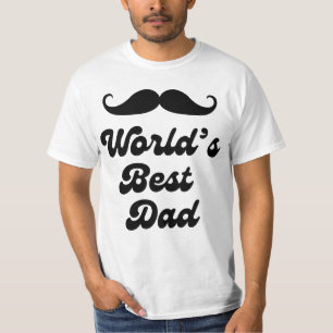 T-shirt Worlds best papa, rétro fête des pères élégante dr