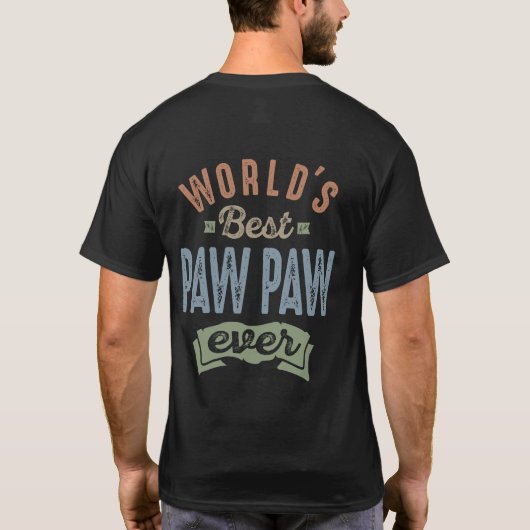 T-shirt Worlds Best Paw Paw (Dos)