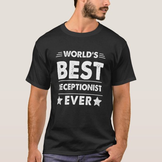 T-shirt World's Best Receptionist Ever (Devant)