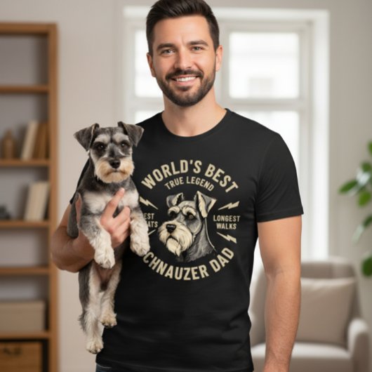 T-shirt World's Best Schnauzer Dad True Legend