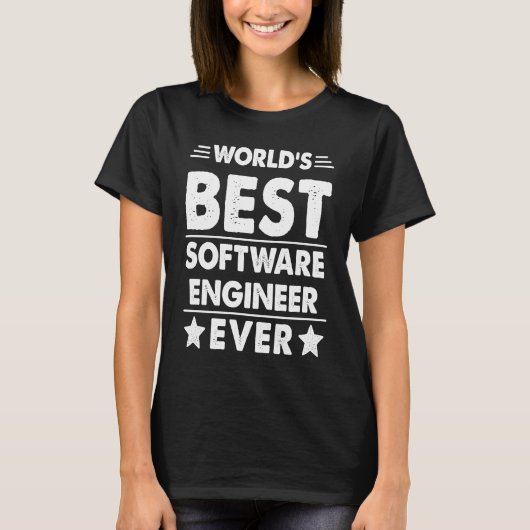 T-shirt World's Best Software Engineer Ever (Devant)