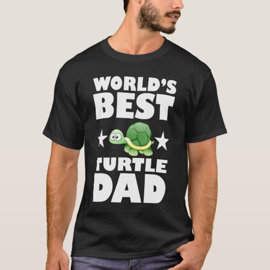T-shirt Worlds Best Turtle Dad  Owner Lover Gift (Devant)