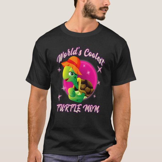 T-shirt Worlds Coolest Turtle Mom Sea Turtle Lover Mom Wom (Devant)