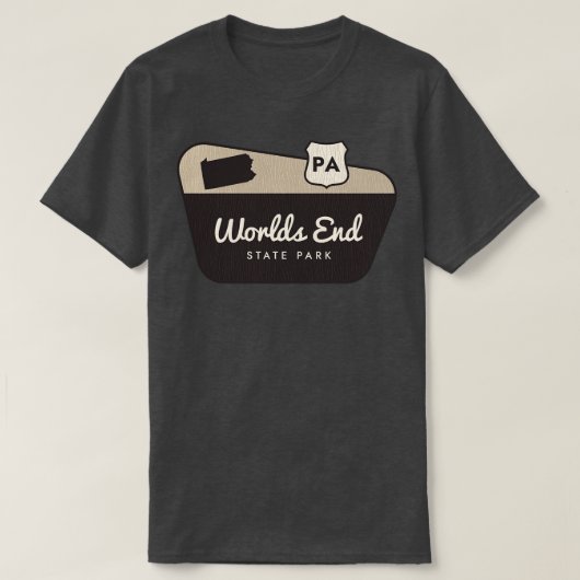 T-shirt Worlds End State Park Pennsylvania Affiche de bien (Design devant)