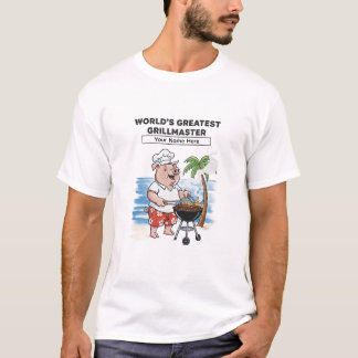 T-shirt World's Greatest Grillmaster Personalized Cartoon 