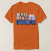 T-shirt Worlds Okayest Bartender 9 (Design devant)