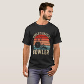 T-shirt Worlds Okayest Bowler Pour Bowling (Devant entier)