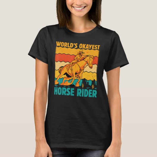 T-shirt World's okayest Horse Rider  Saying Horses (Devant)