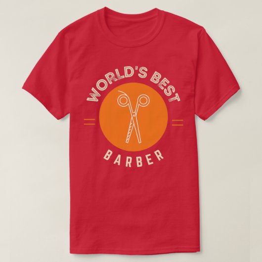 T-shirt Worldx27s Meilleur Barbier 1 (Design devant)