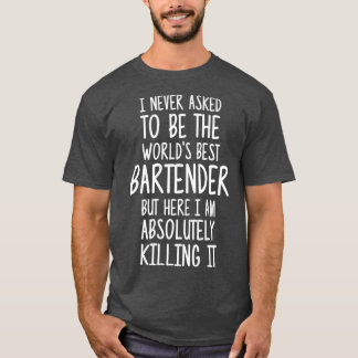 T-shirt Worldx27s Meilleur barman 8
