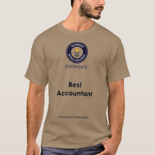 T-shirt Worldx27s meilleur comptable Funny Certificate cad