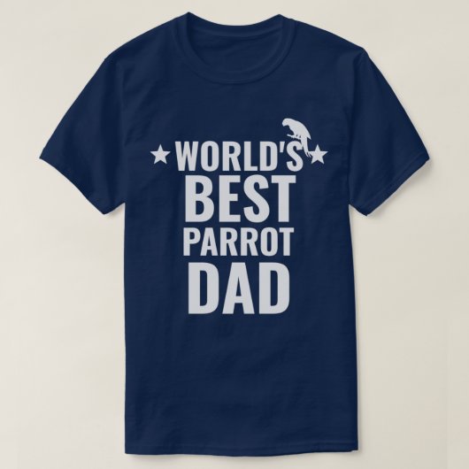 T-shirt Worldx27s Meilleur Parrot Papa Oiseau Patrix27s Jo (Design devant)