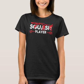 T-shirt Worlest Okayest Squash Joueur Sport Design Femmes 
