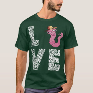 T-shirt Worm Farmer Casquette Leopard Love Wiggler Worm Lo