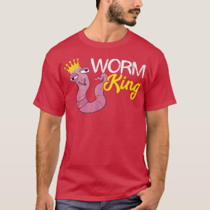 T-shirt Worm Farmer King Couronne Red Wiggler Worm Vermicu