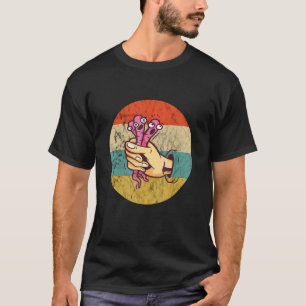 T-shirt Worm Farmer Retro Vintage Hand Catch Worms Compost