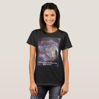 T-shirt Worm Hole Un Chaton Spatial