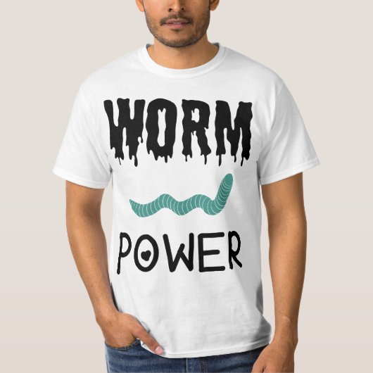T-shirt Worm Power (Devant)