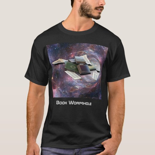 T-shirt Wormhole de livre (Devant)