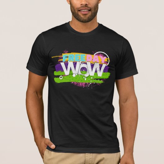 T-shirt wow jour libre (Devant)