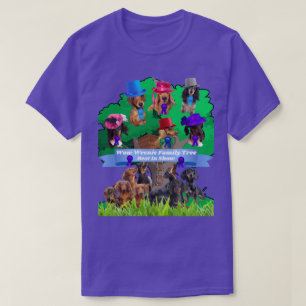 T-shirt Wow Weenie Family Tree Purple Tee Pour Hommes/Femm