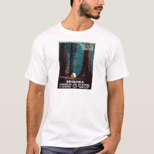 T-shirt WPA vintage campant en parc national de séquoia