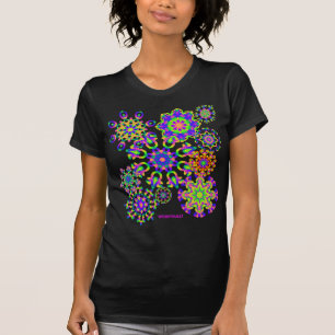 T-shirt WQ Kaleidoscope Collage des manches de chemise fem