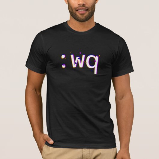 T-shirt wq Save and Quit Funny Programmer (Devant)
