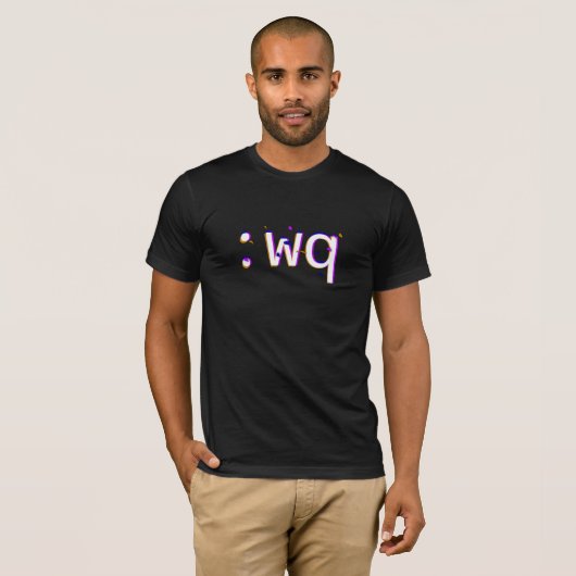 T-shirt wq Save and Quit Funny Programmer (Devant entier)
