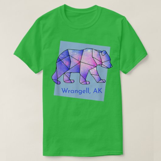 T-shirt Wrangell AK Galaxy Ours géométrique Abstrait Anima (Design devant)