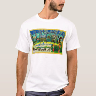 T-shirt Wrangell, Alaska - grandes scènes de lettre