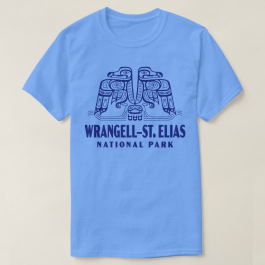 T-shirt WrangellStElias National Park Retro Bird Wordmark (Design devant)