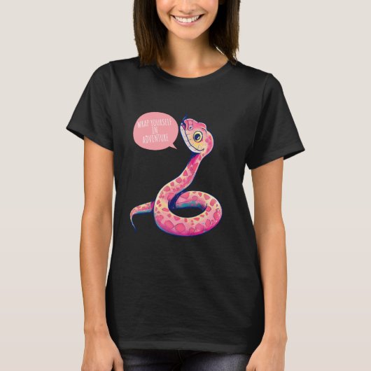 T-shirt Wrap Yourself in Adventure Funny Quote Cute Cartoo (Devant)