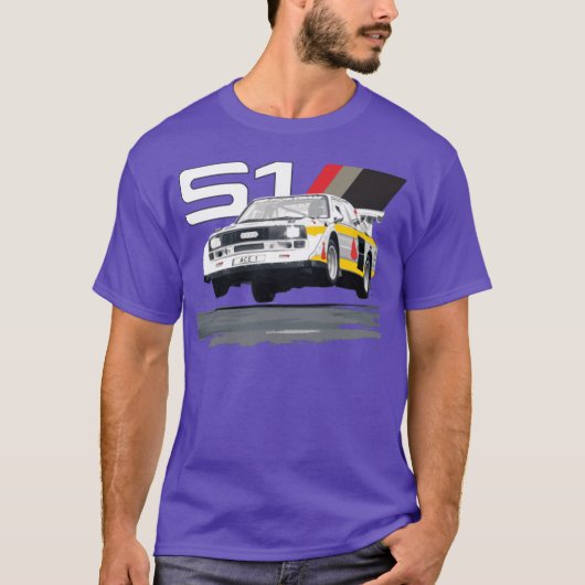 T-shirt WRC Sport S1 E2 Group B Rally Car Stig Blomqvist b (Devant)