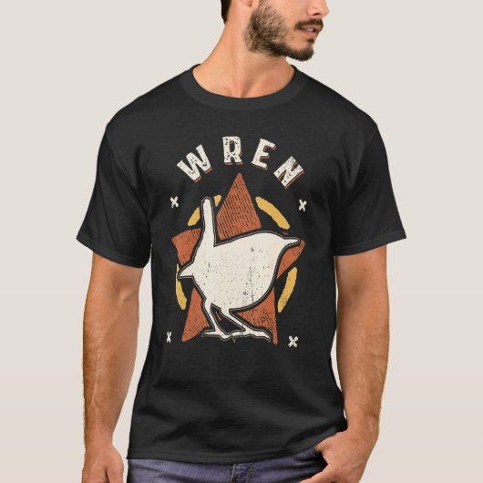 T-shirt Wren Bird Vintage Retro Classic Animal (Devant)