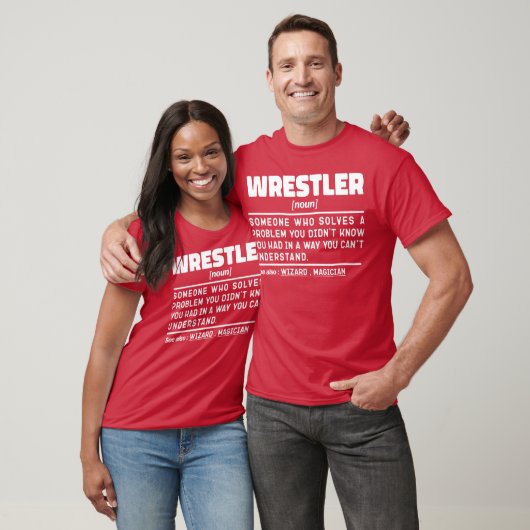 T-shirt Wrestler Noun Définition Wrestler Lover Amusant (Unisexe)