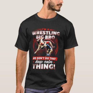 T-shirt Wrestling Funny Best I'm A Wrestling Big Bro Vinta