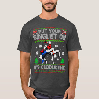 T-shirt Wrestling Put Your Singlet On Christmas Wrestler X