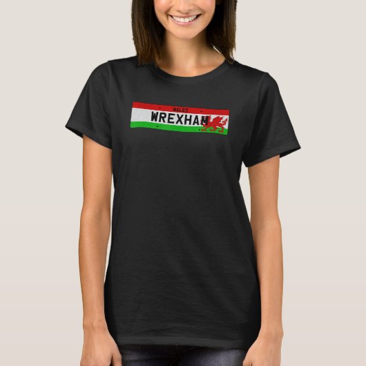 T-shirt Wrexham Wales Retro Vintage (Devant)