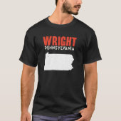 T-shirt Wright Pennsylvanie USA State America Travel (Devant)