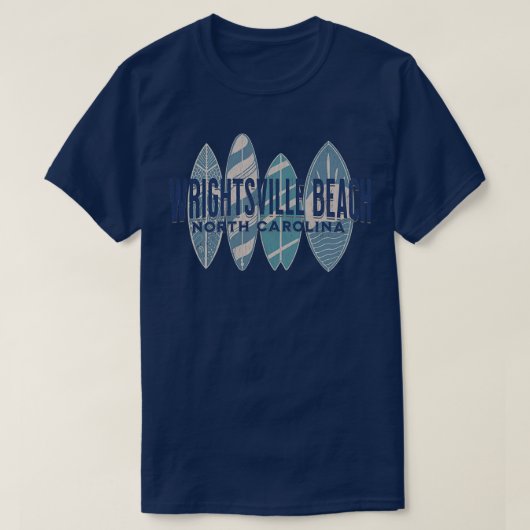 T-shirt Wrightsville Beach NC Vacances en été Surfi (Design devant)