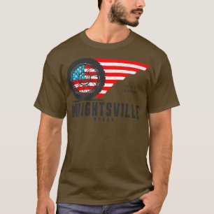 T-shirt Wrightsville Beach NC Vacances Patriotic Wheel