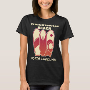 T-shirt WRIGHTSVILLE BEACH Surfing Vintage Surfboards Rétr