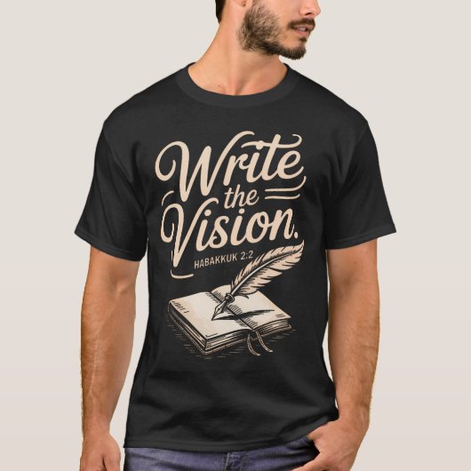 T-shirt Write Vision Religious Verse Bible (Devant)