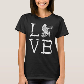 T-shirt Writer Raven Love Book Reading Novel Writing