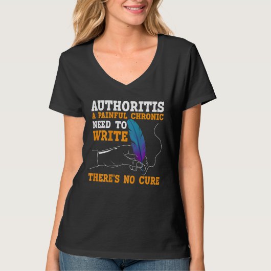 T-shirt Writing BACKPRINT For Authors And Writers 2 (Devant)