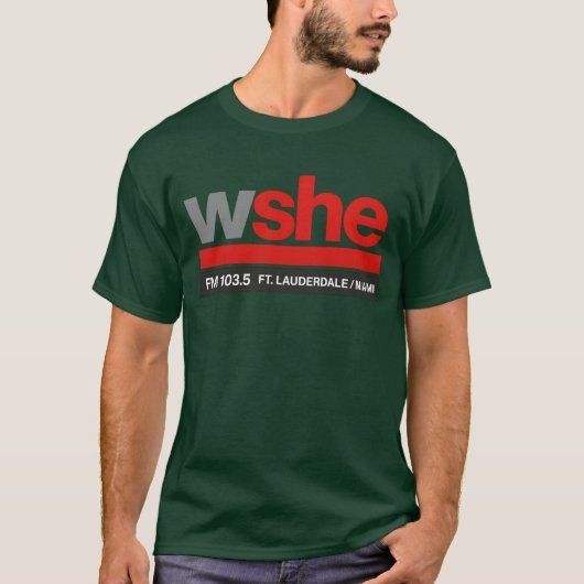 T-shirt WSHE FM 103.5 Miami Retro (Devant)