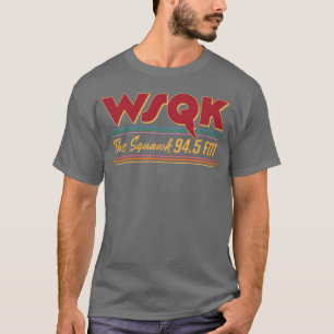 T-shirt WSQKhe Squawk 945 FM rouge vintage rétro